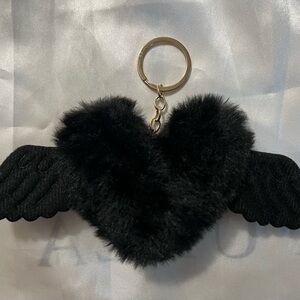 Black Heart Winged Keychain/Bag charm